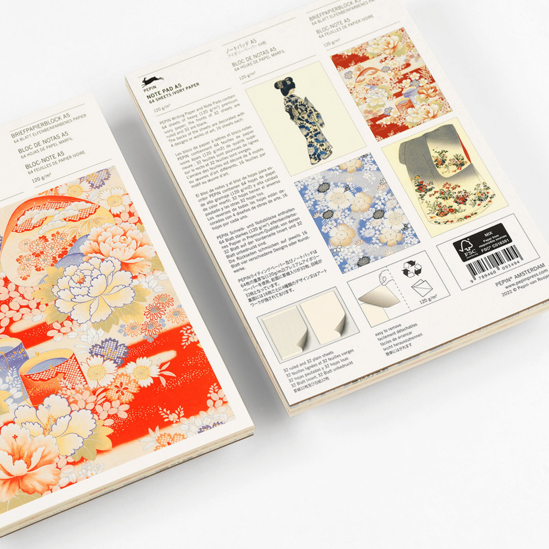 Pepin Press Notes Note Pad A5 - Kimono