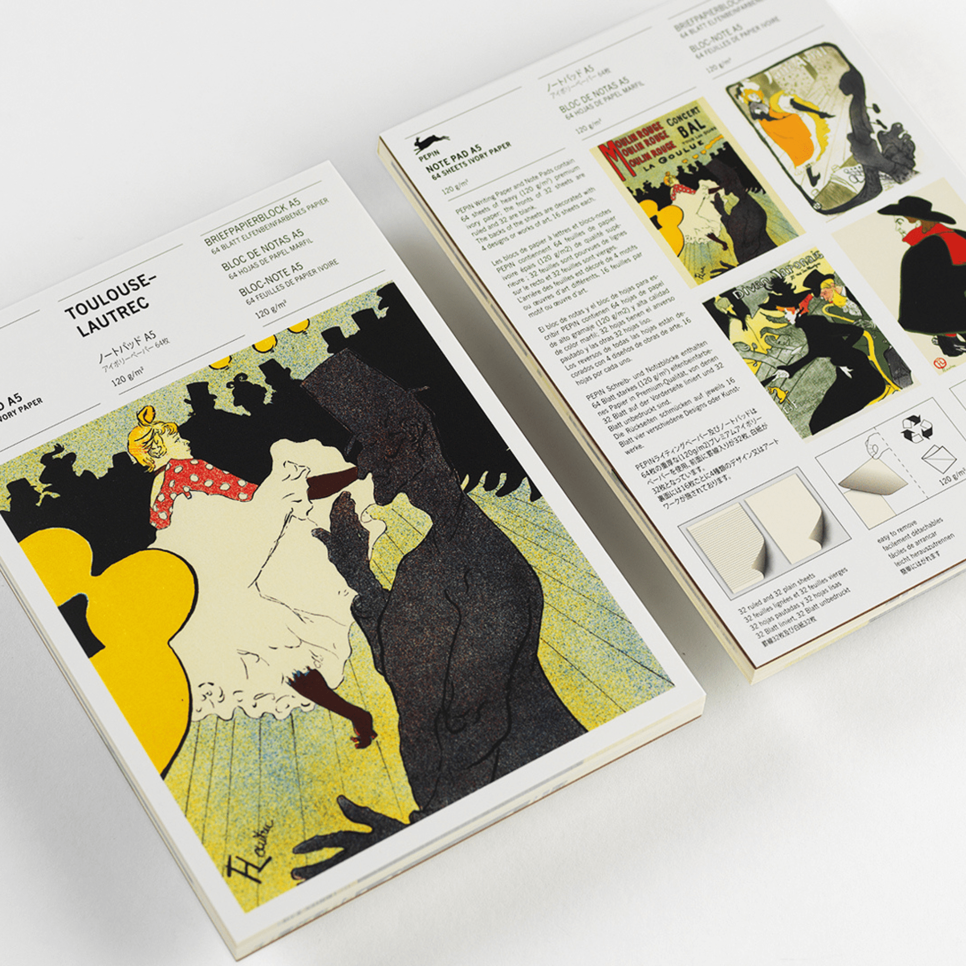 Pepin Press Notes Note Pad A5 - Toulouse Lautrec