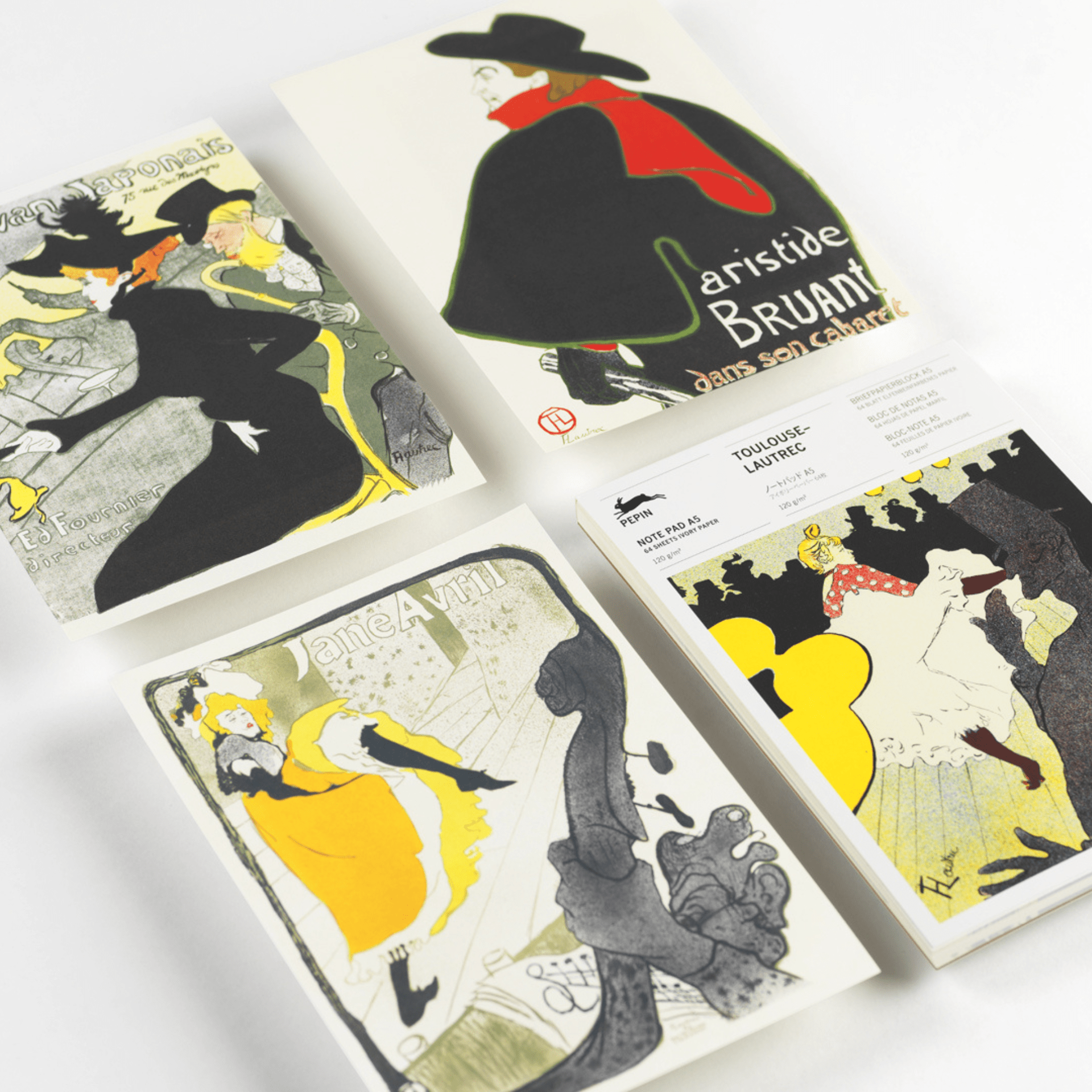 Pepin Press Notes Note Pad A5 - Toulouse Lautrec