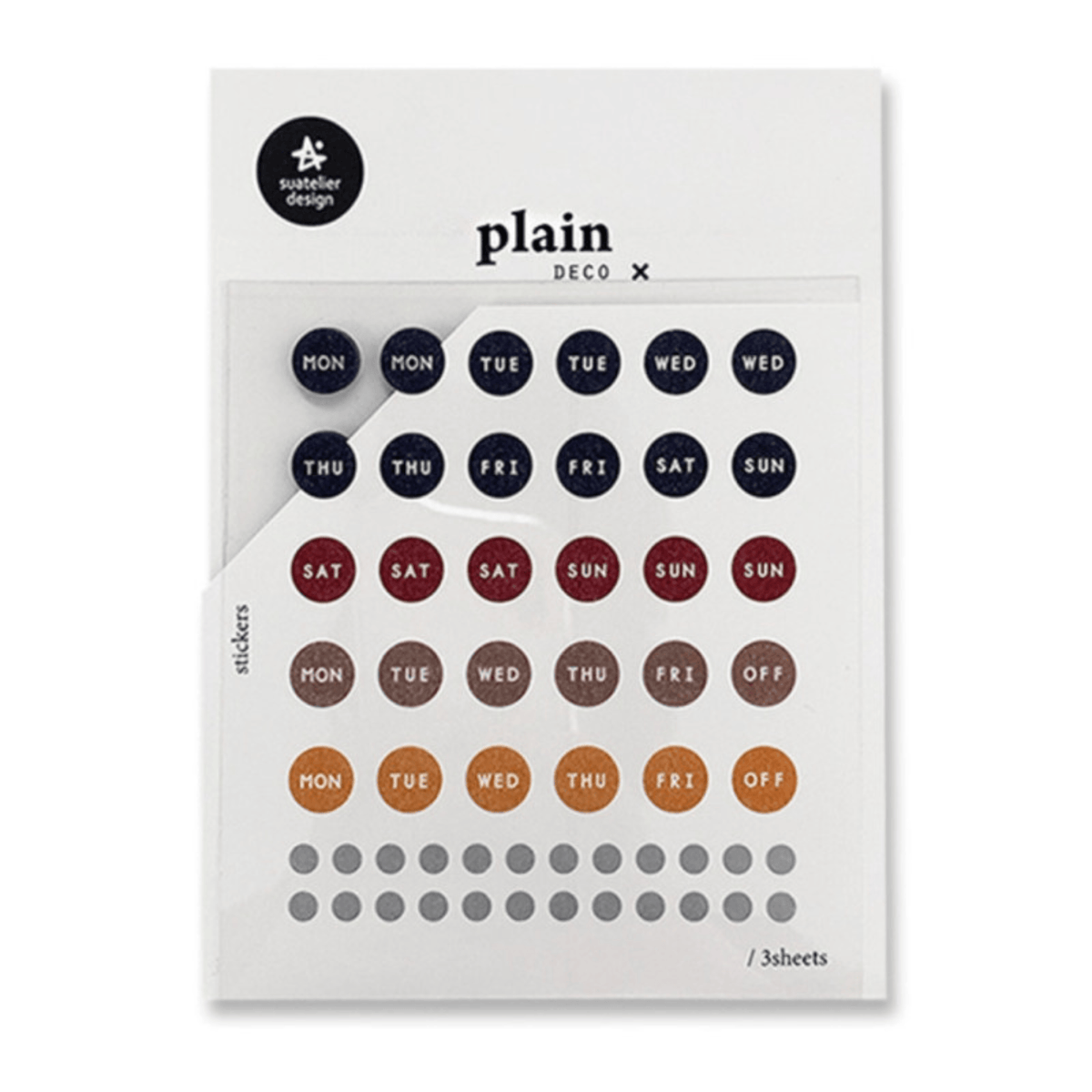 Suatelier Notes Stickers Plain Deco - 28