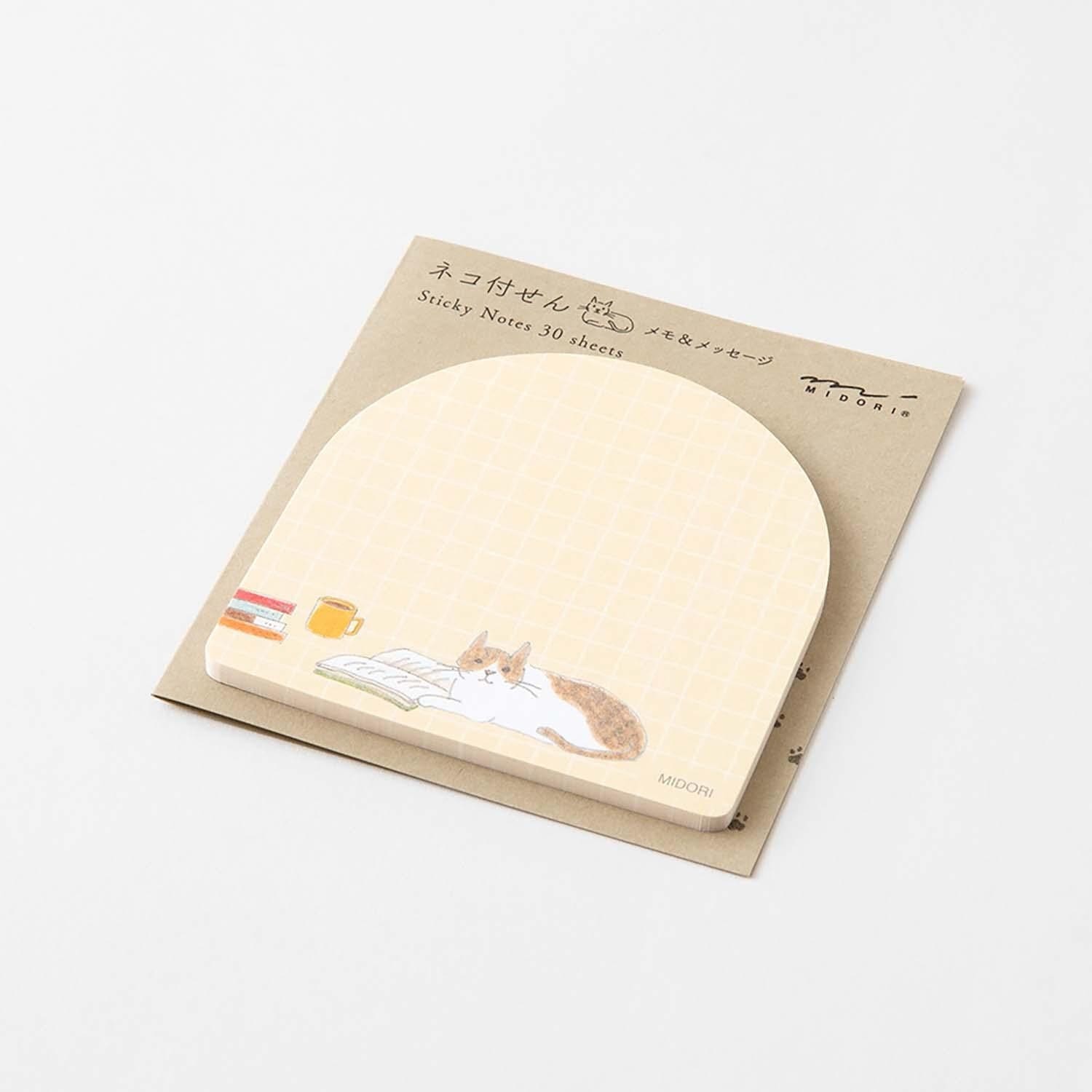 Midori Notes Sticky Notes Book&Cat