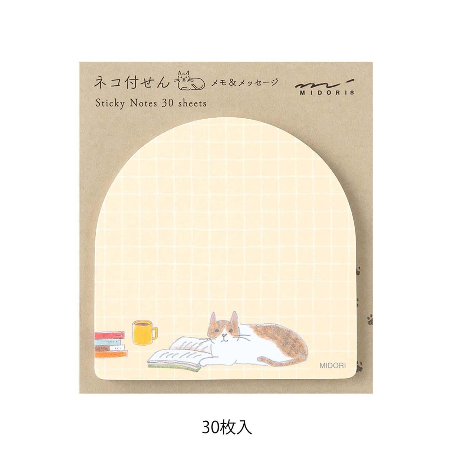 Midori Notes Sticky Notes Book&Cat