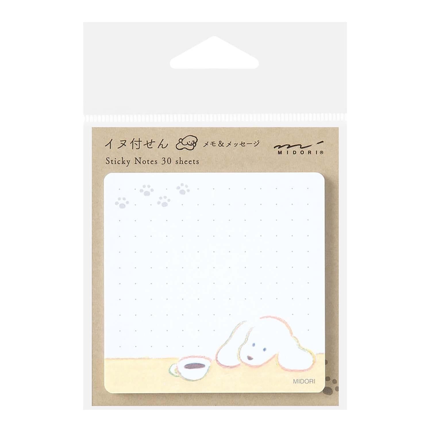 Midori Notes Sticky Notes Coffee & Dog