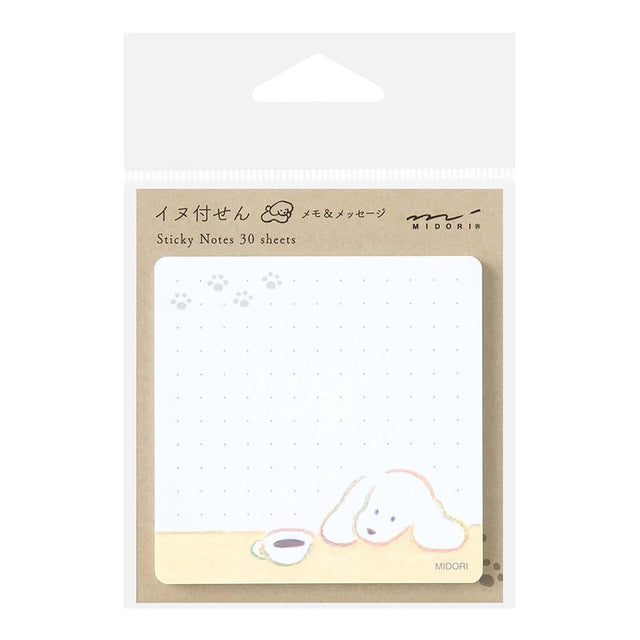 Midori Notes Sticky Notes Coffee & Dog