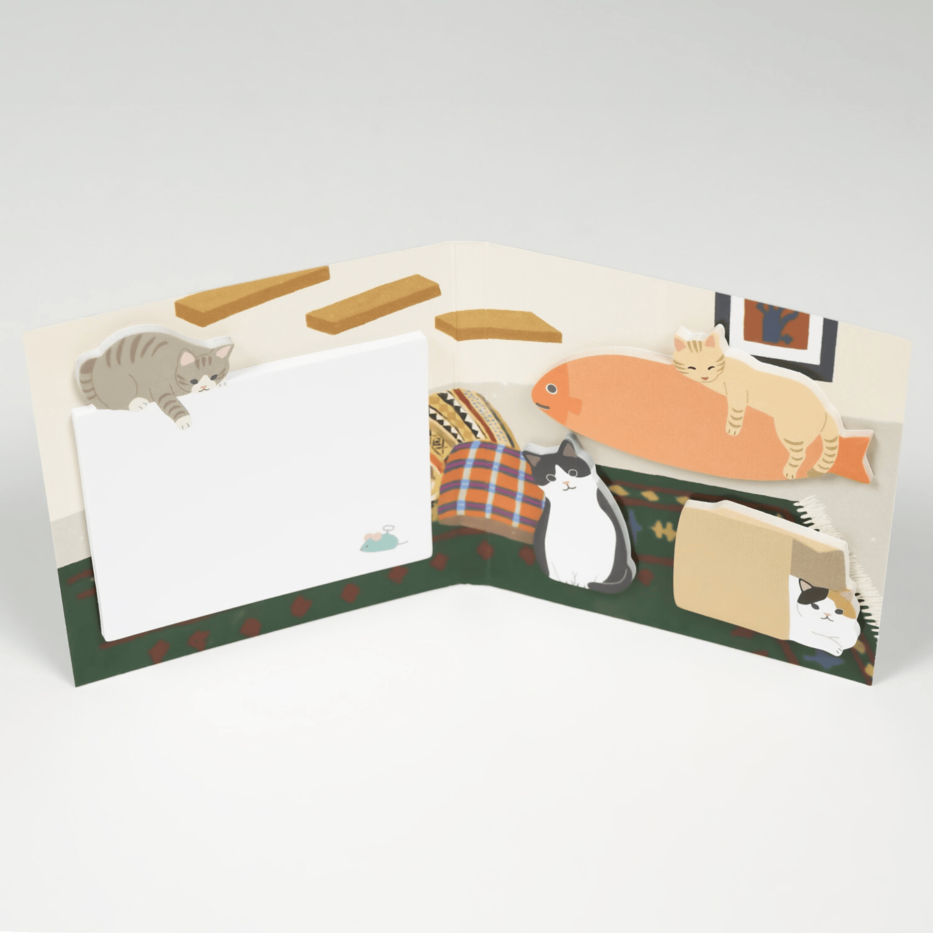 Greeting Life Notes Sticky Notes Die-Cut Cat