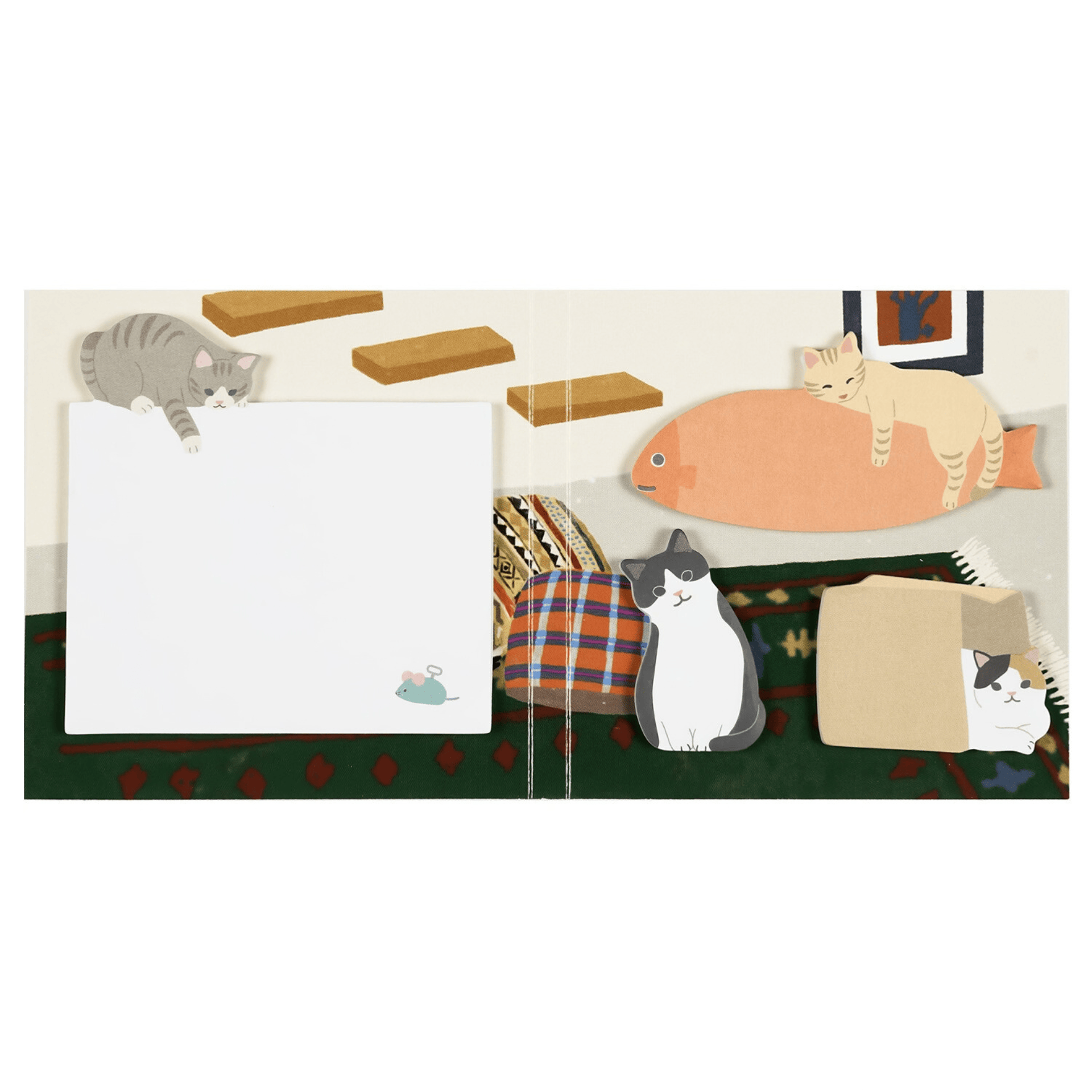 Greeting Life Notes Sticky Notes Die-Cut Cat