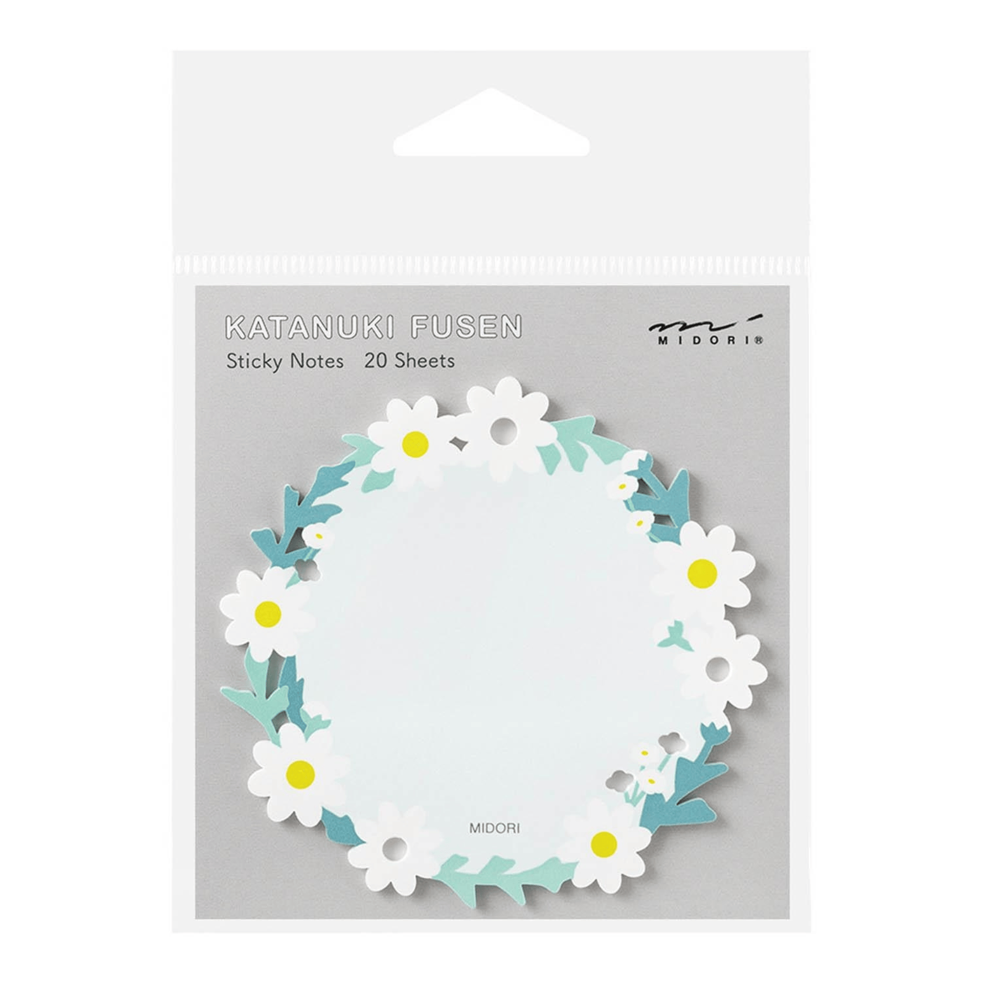 Midori Notes Sticky Notes Die cutting Wreath White