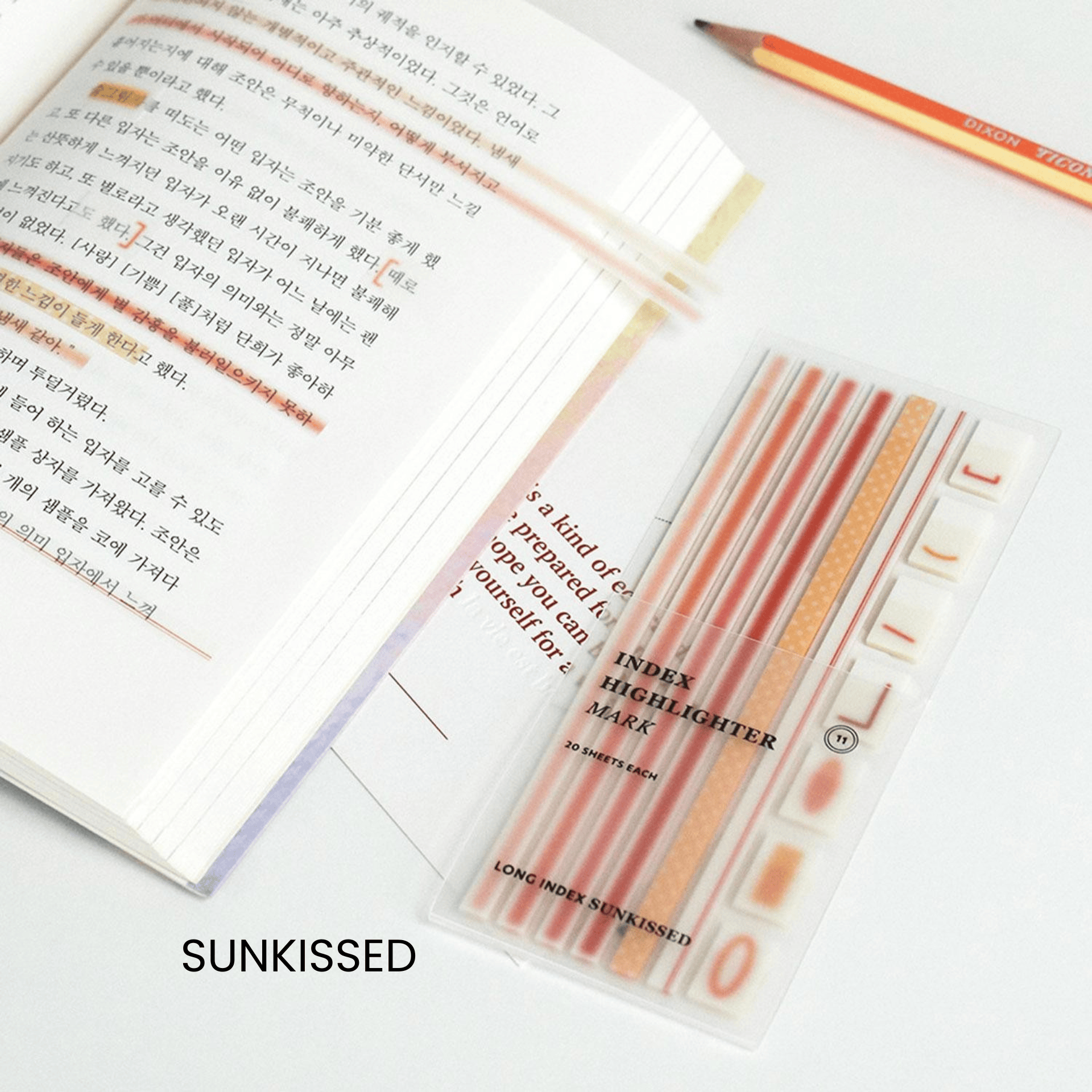 Iconic Notes Sunkissed Sticky Notes Highlighter Long + Mark