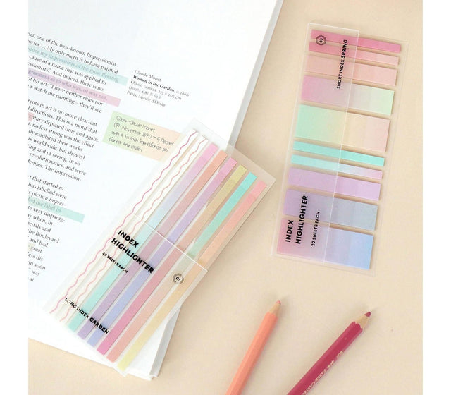 Iconic Notes Pink Sticky Notes Highlighter Long