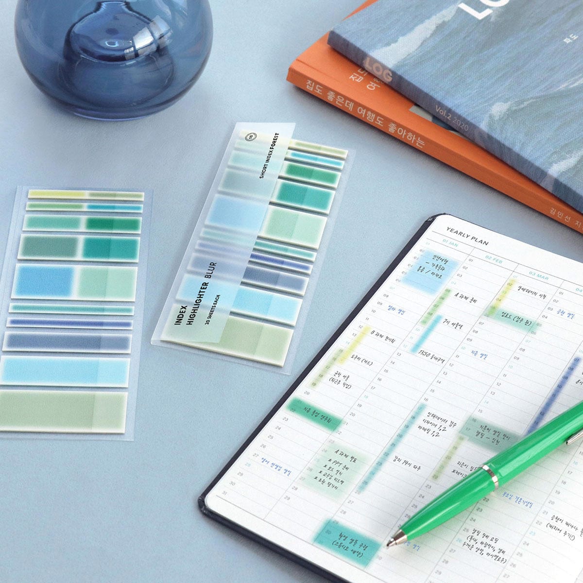 Iconic Notes FOREST Sticky Notes Highlighter Short - Blur