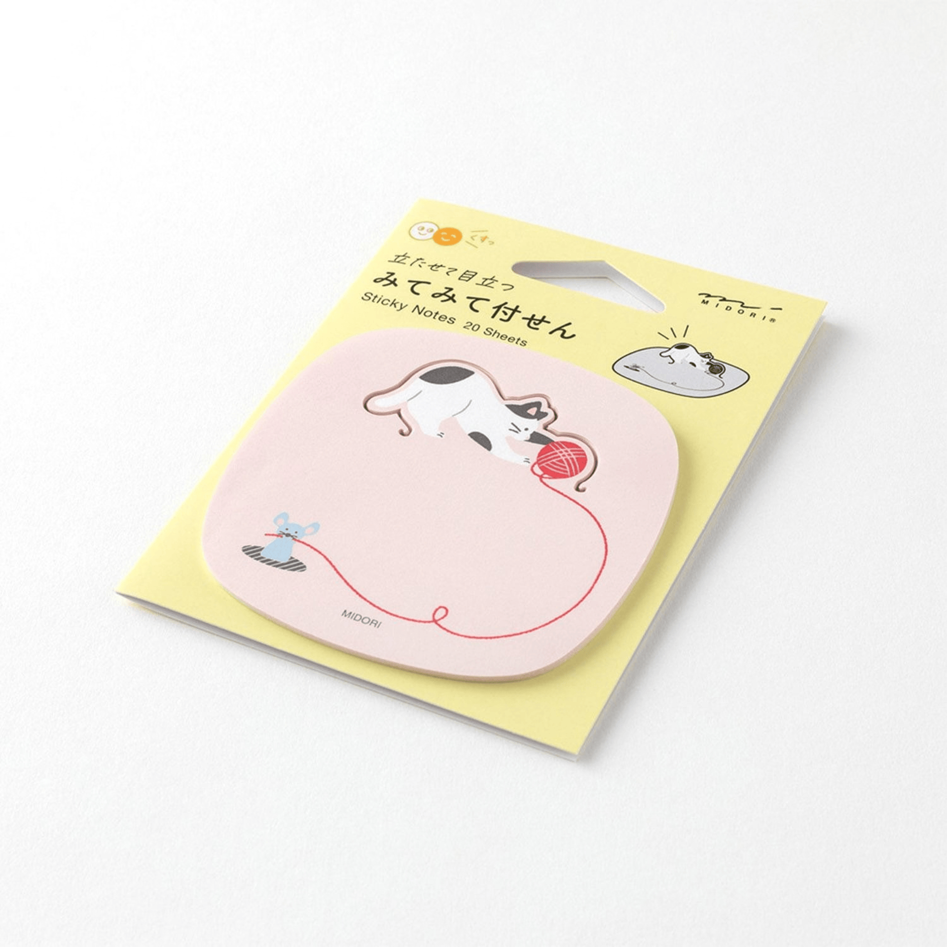 Midori Notes Sticky Notes Pop-Up Cat