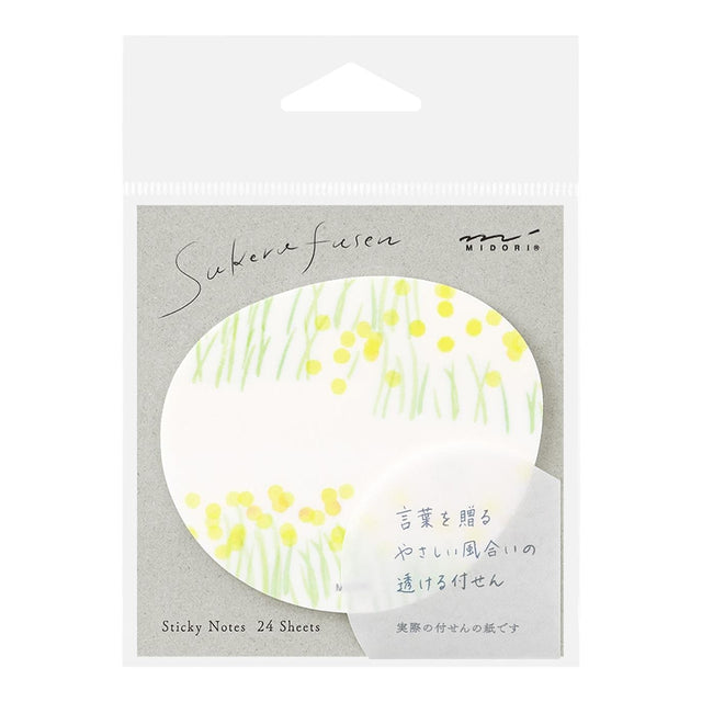 Midori Notes Sticky Notes Transparency Flower Garden