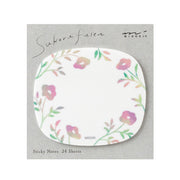 Midori Notes Sticky Notes Transparency Flowers Pink