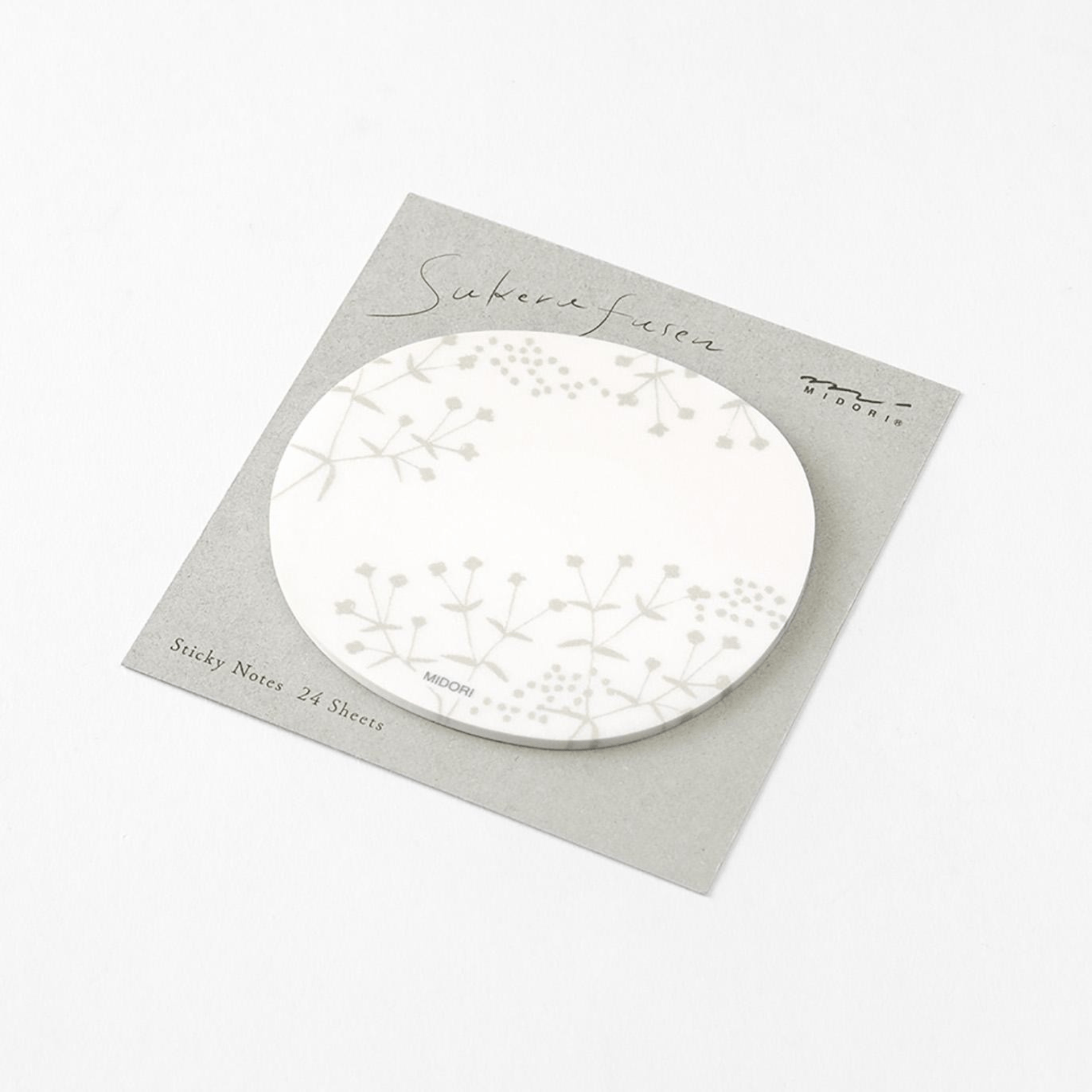 Midori Notes Sticky Notes Transparency Small Flowers White