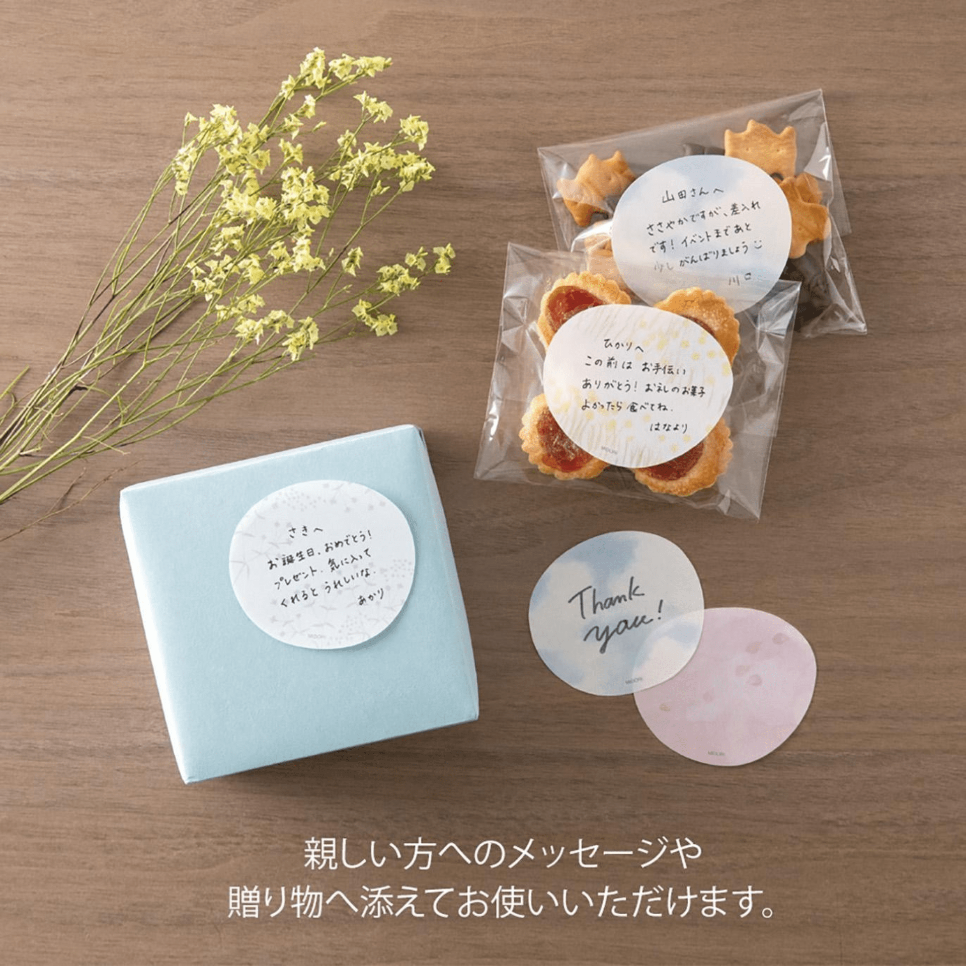 Midori Notes Sticky Notes Transparency Small Flowers White