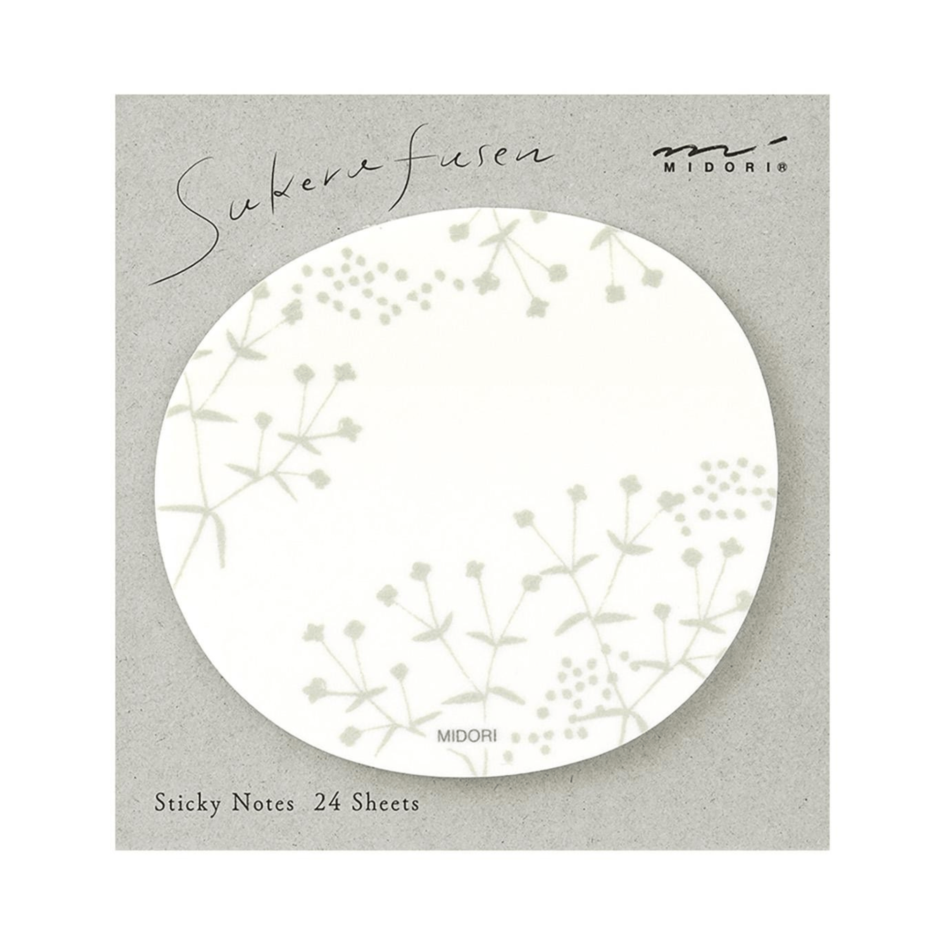 Midori Notes Sticky Notes Transparency Small Flowers White