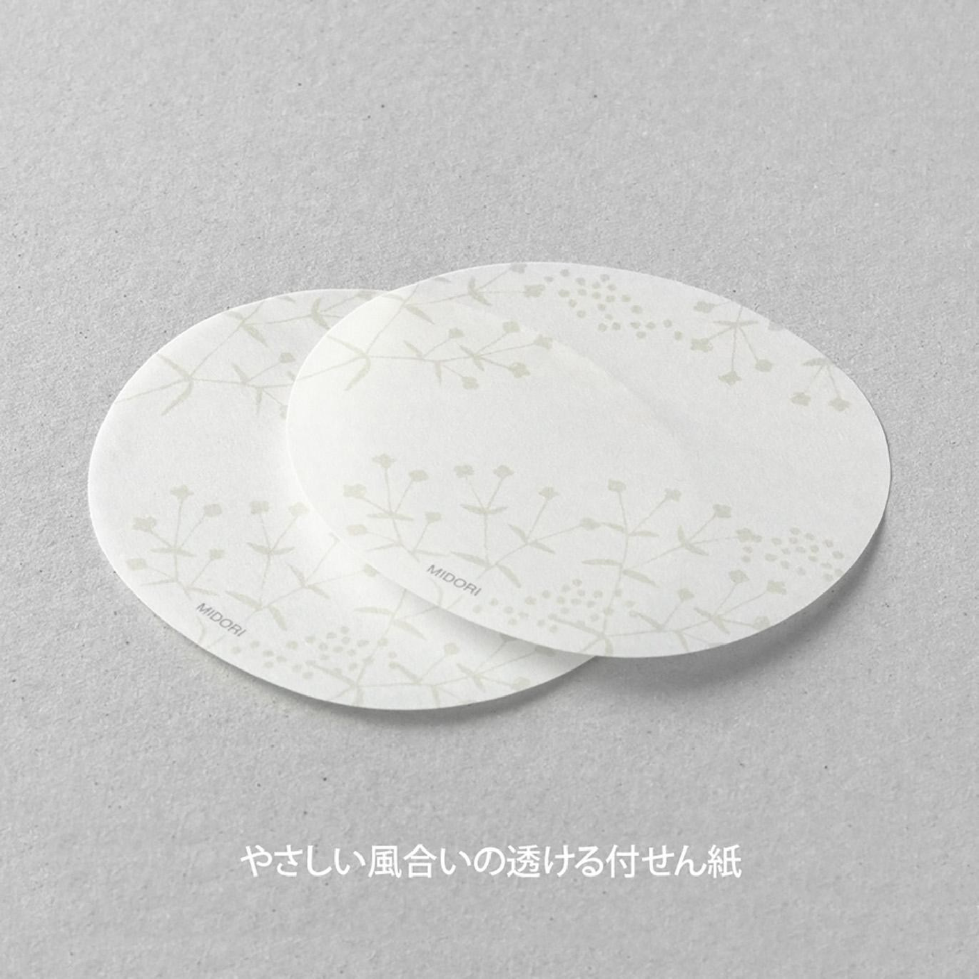 Midori Notes Sticky Notes Transparency Small Flowers White