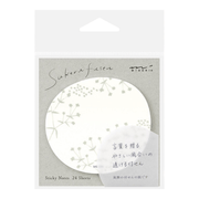 Midori Notes Sticky Notes Transparency Small Flowers White