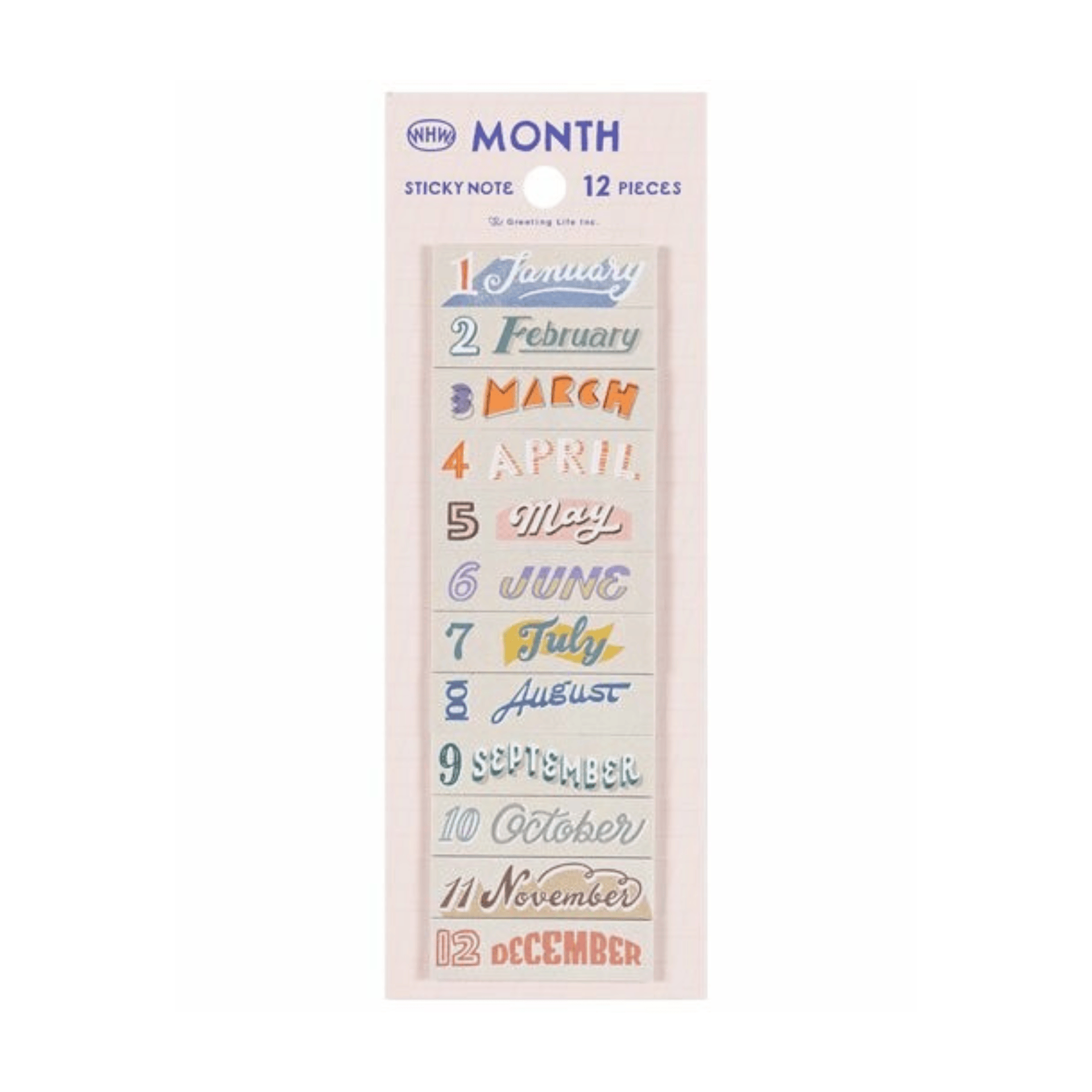 Greeting Life Notes Sticky Notes WHW - Months