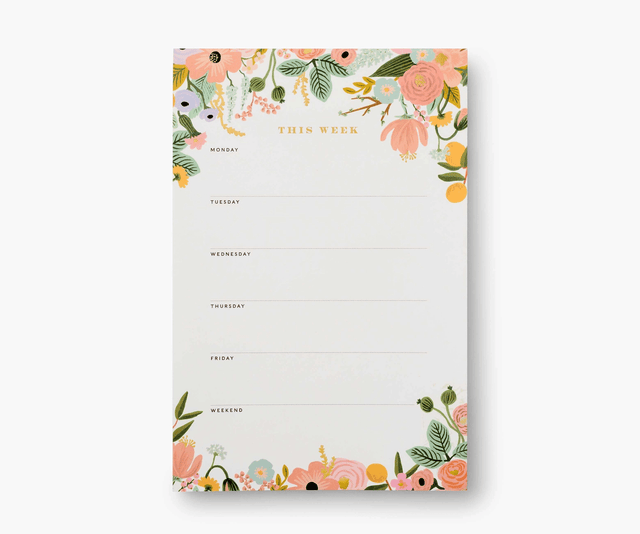 Rifle Paper Planner Weekly Memo Garden Party Rifle Paper