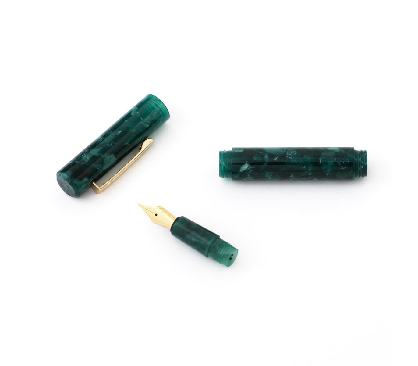 Hightide Penna Marbled Fountain Pen Attaché Green