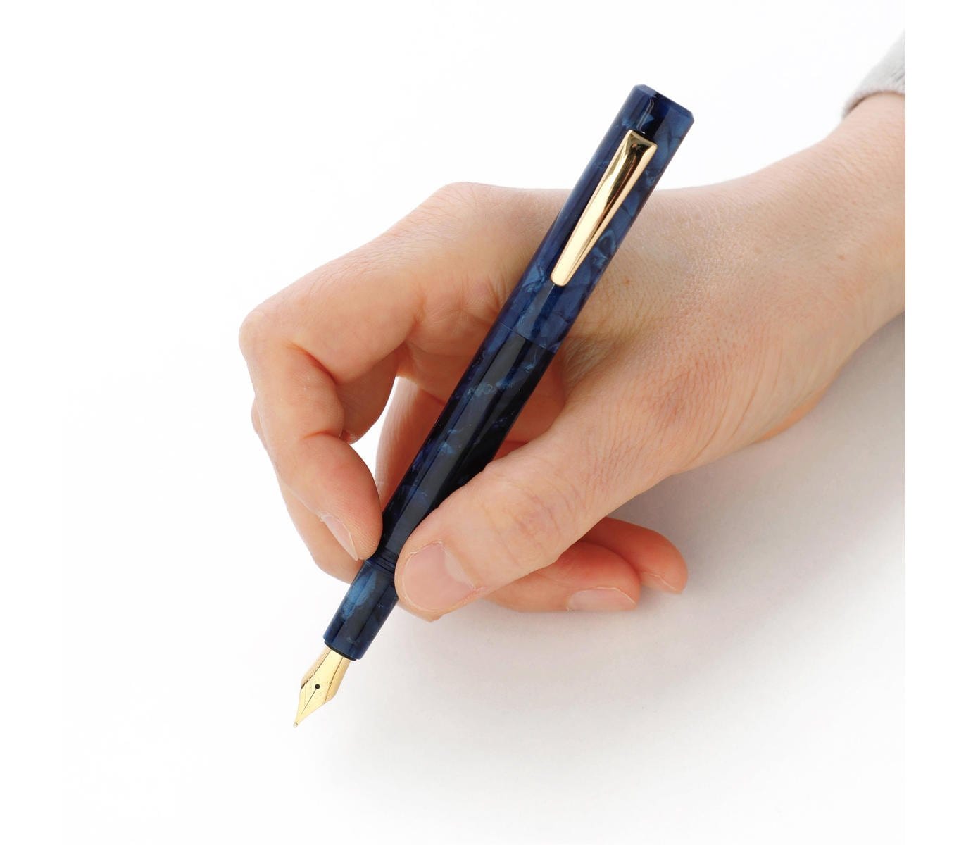 Hightide Penna Marbled Fountain Pen Attaché Green