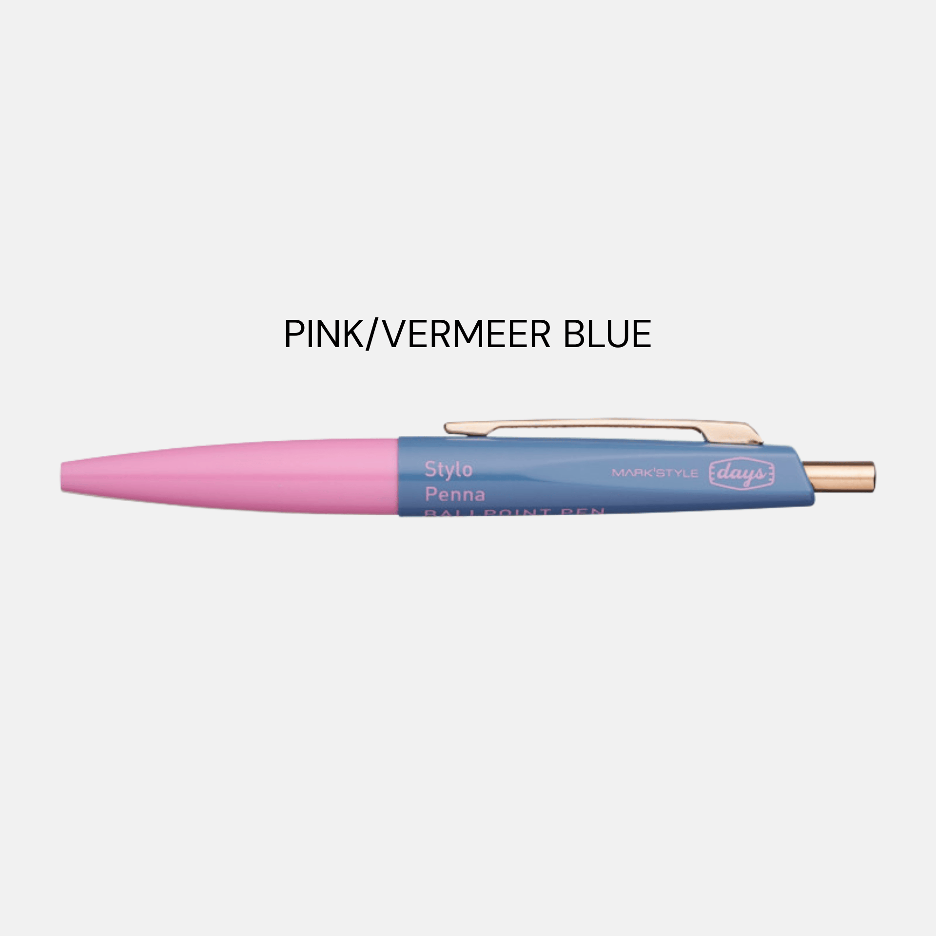 Mark's Tokyo Penne PINK/VERMEER BLUE Anterique Mini Ballpoint Pen - Mark's Tokyo edition