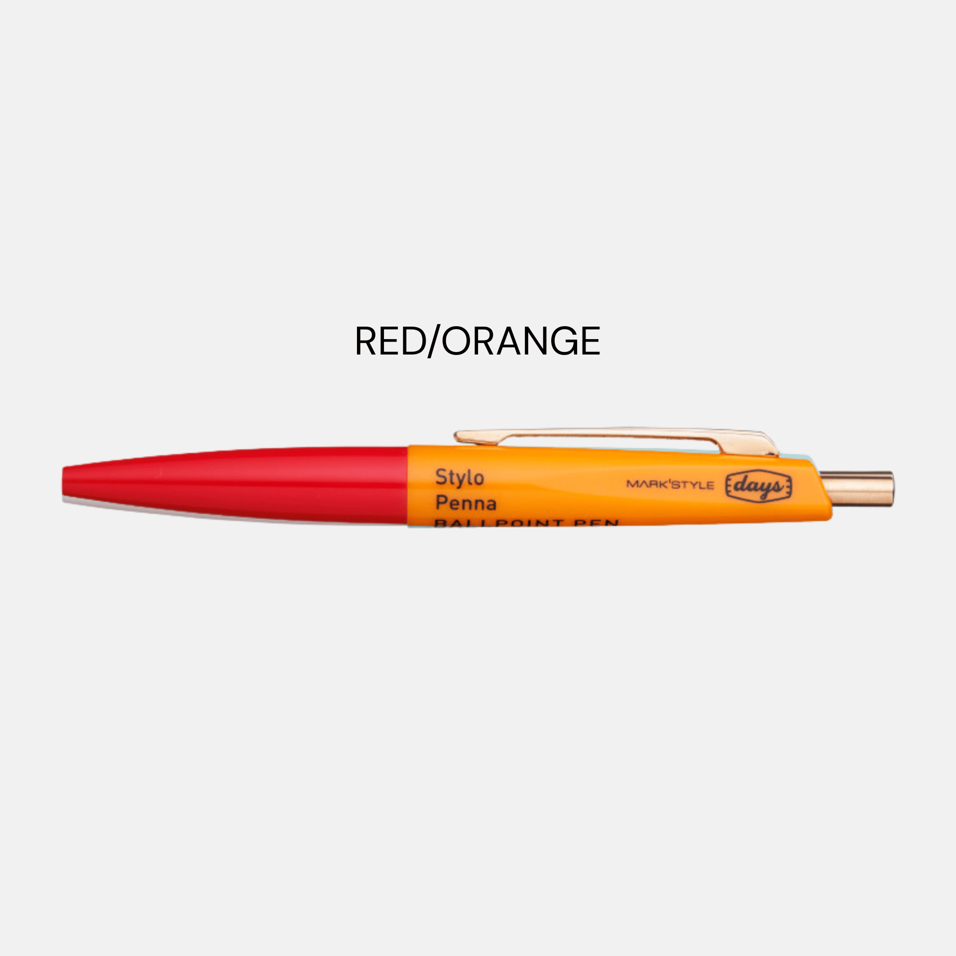 Mark's Tokyo Penne RED/ORANGE Anterique Mini Ballpoint Pen - Mark's Tokyo edition