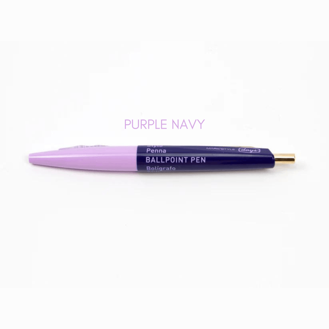 Mark's Tokyo Penne PURPLE/NAVY Anterique Mini Ballpoint Pen