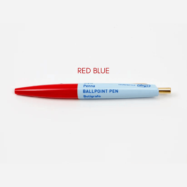 Mark's Tokyo Penne RED/BLUE Anterique Mini Ballpoint Pen