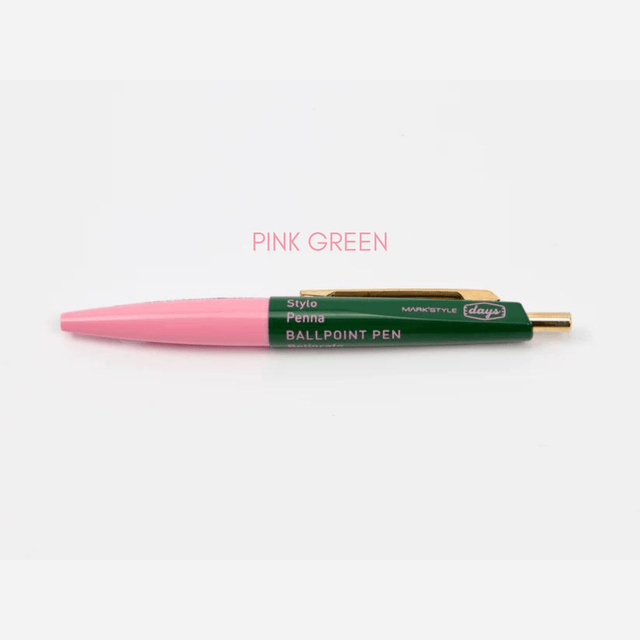 Mark's Tokyo Penne PINK/GREEN Anterique Mini Ballpoint Pen