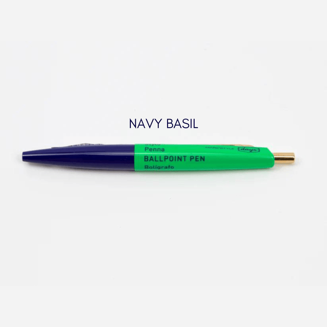 Mark's Tokyo Penne NAVY/BASIL Anterique Mini Ballpoint Pen