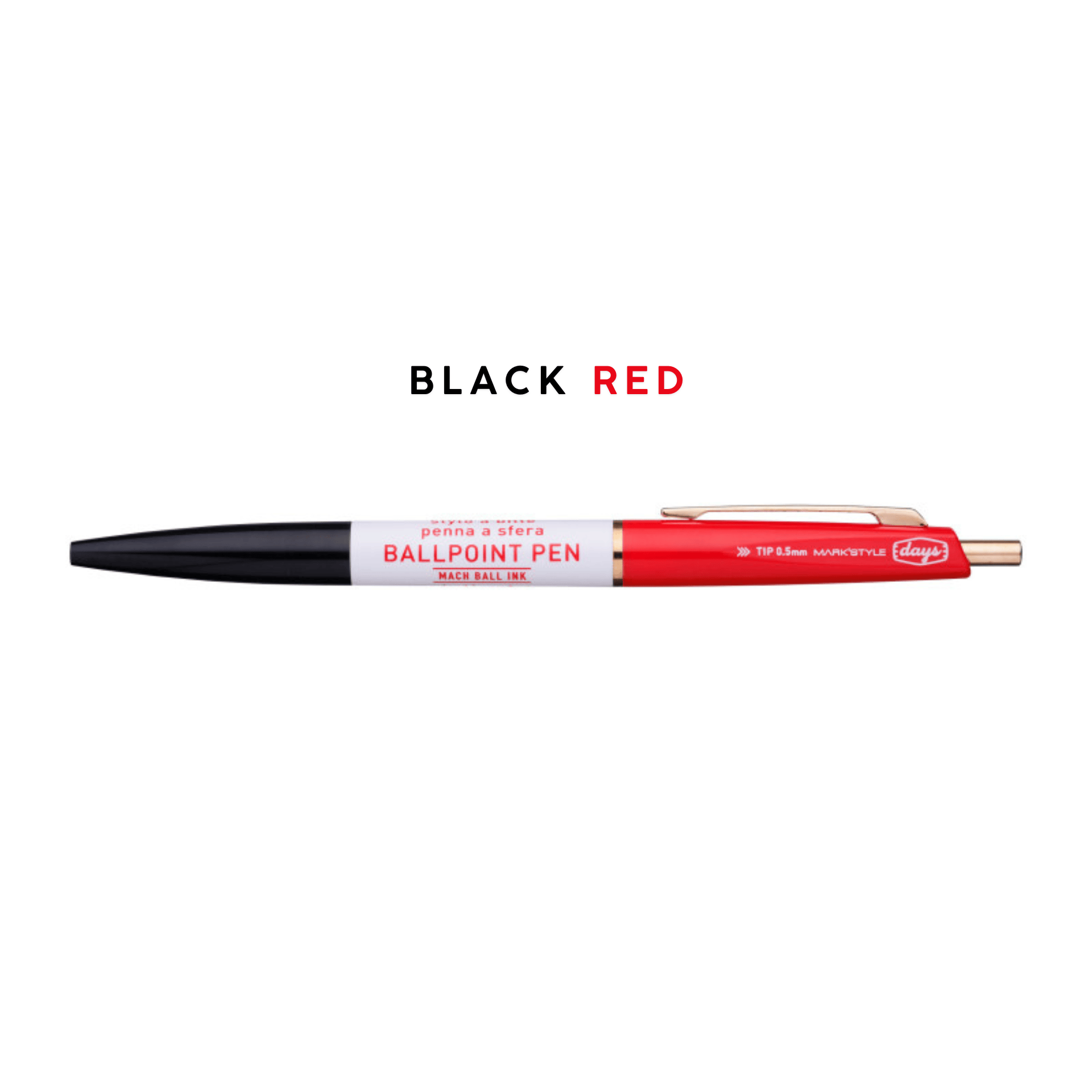 Mark's Tokyo Penne BLACK/RED Anterique Pen 3 Section