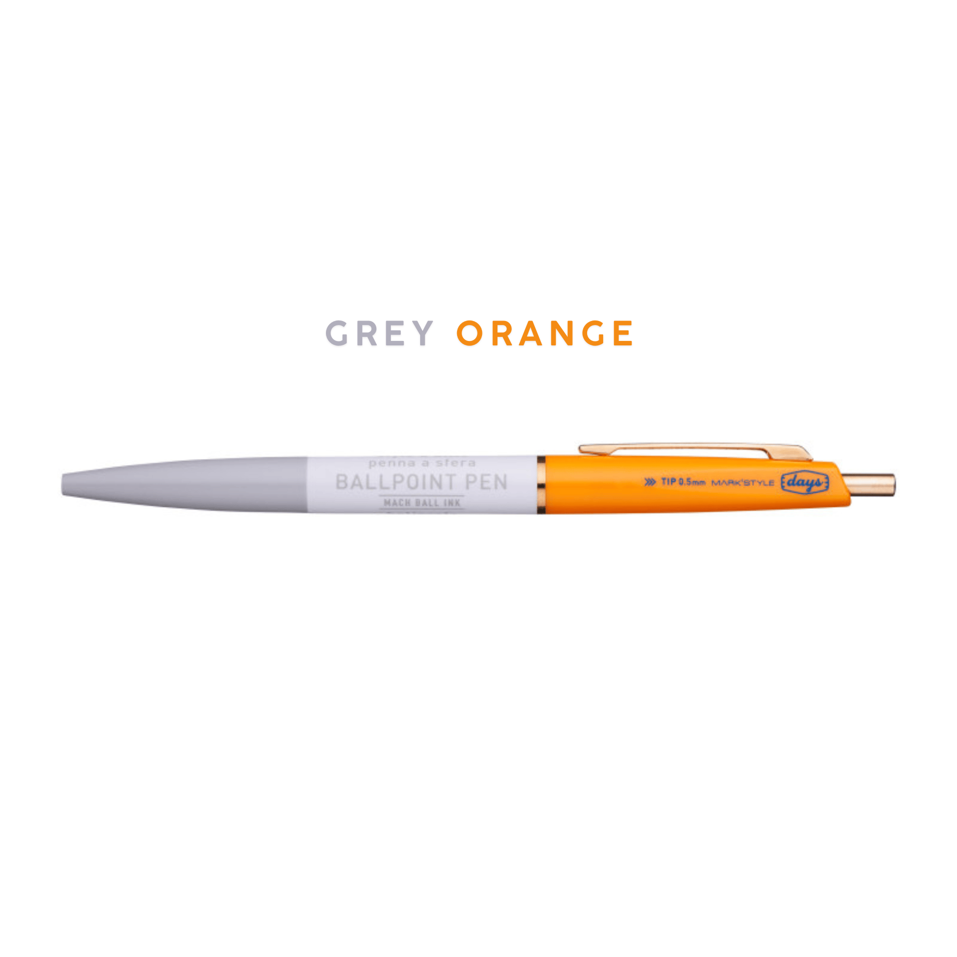 Mark's Tokyo Penne GREY/ORANGE Anterique Pen 3 Section