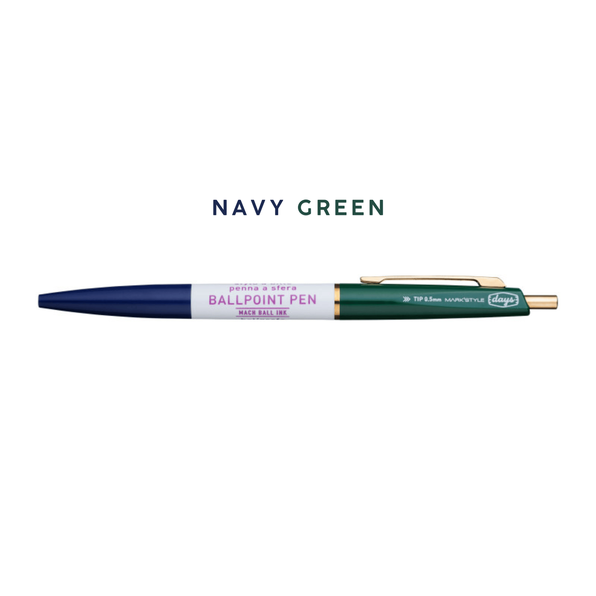 Mark's Tokyo Penne NAVY/GREEN Anterique Pen 3 Section