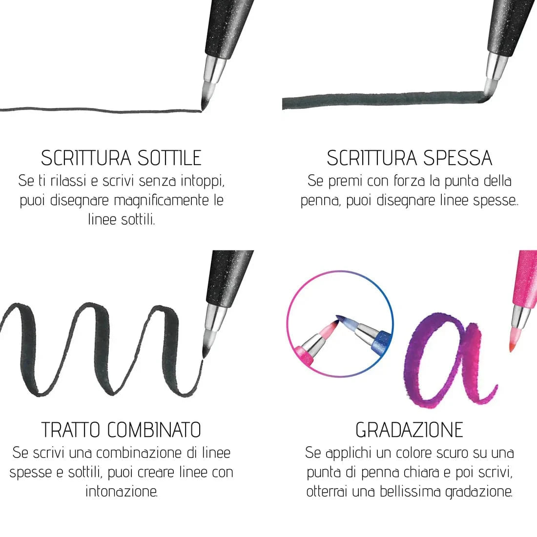 Pentel Penne Brush Sign Pen Pentel - BLACK