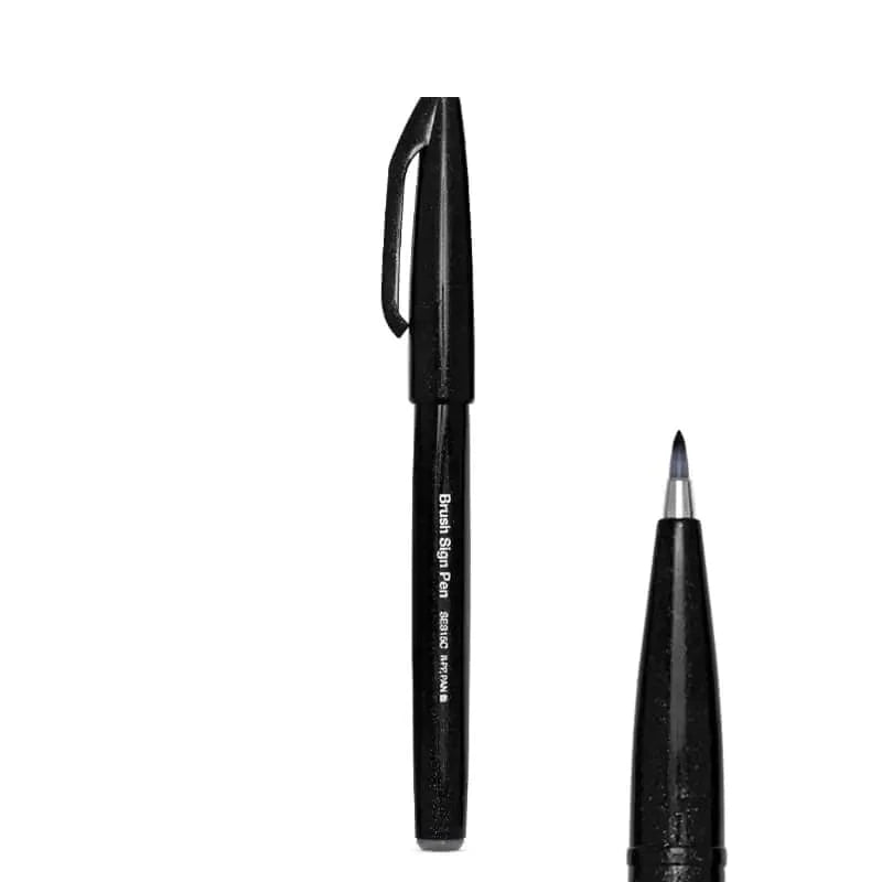 Pentel Penne Brush Sign Pen Pentel - BLACK
