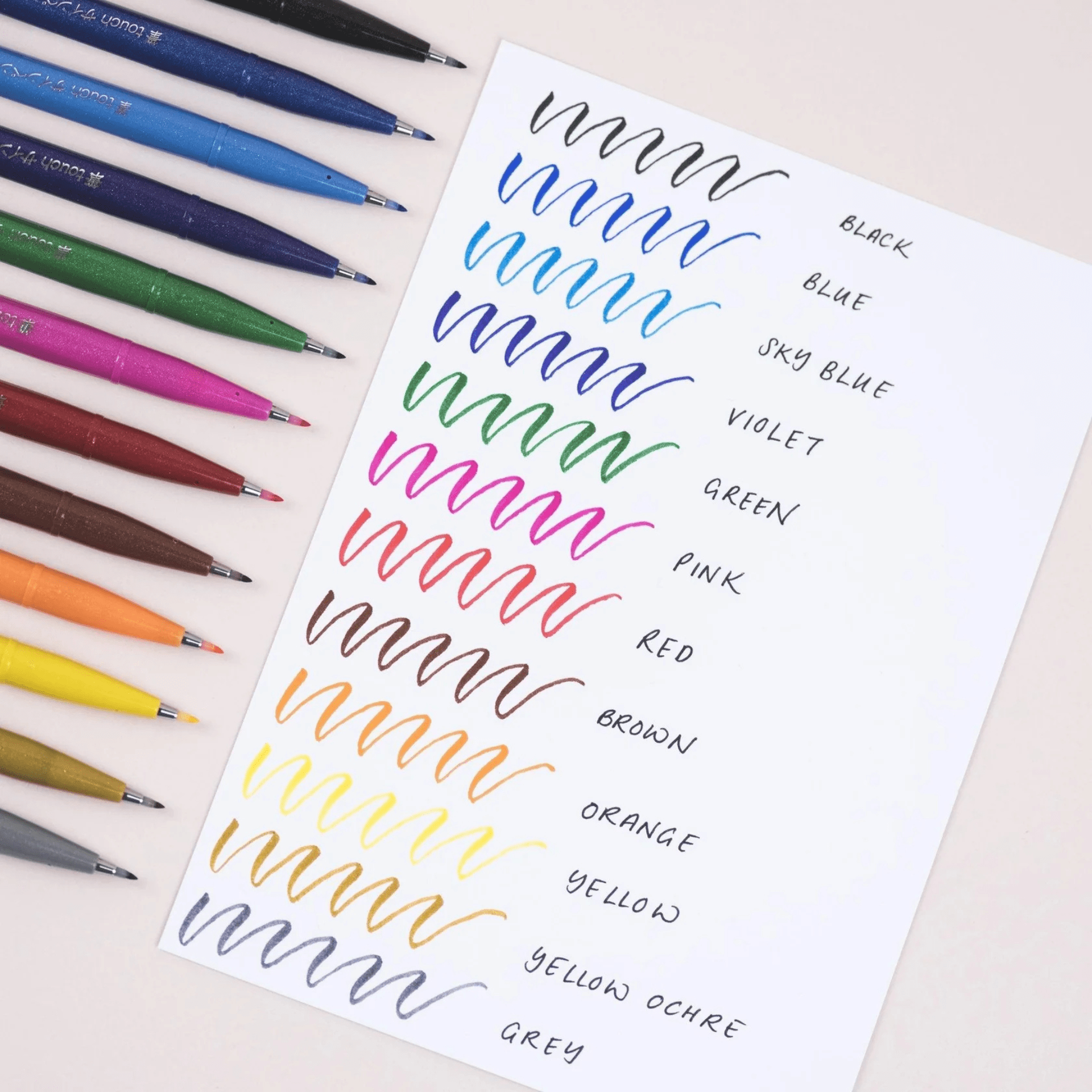 Pentel Penne Brush Sign Pen Pentel - COLOR