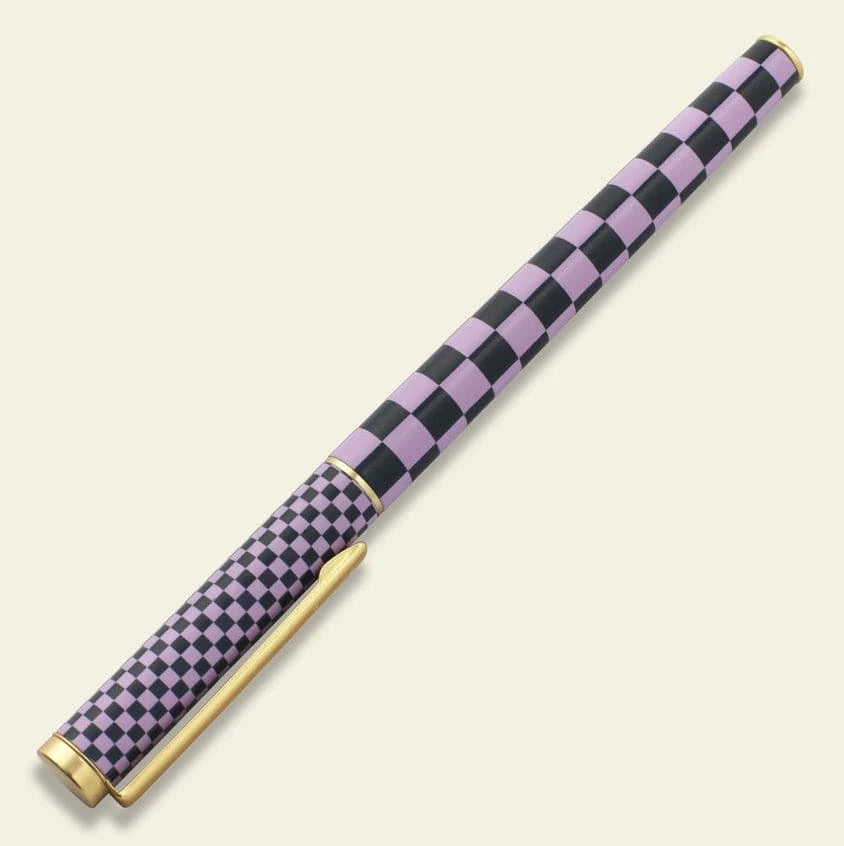 Papier Penne Checkboard Rollerball Purple