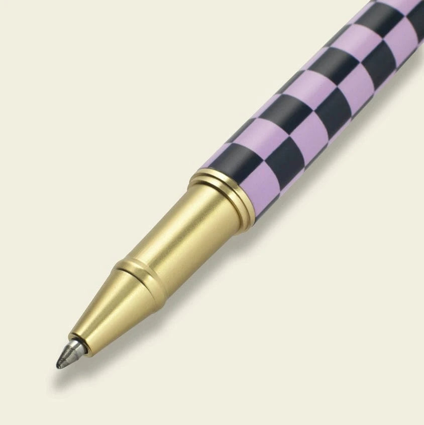 Papier Penne Checkboard Rollerball Purple