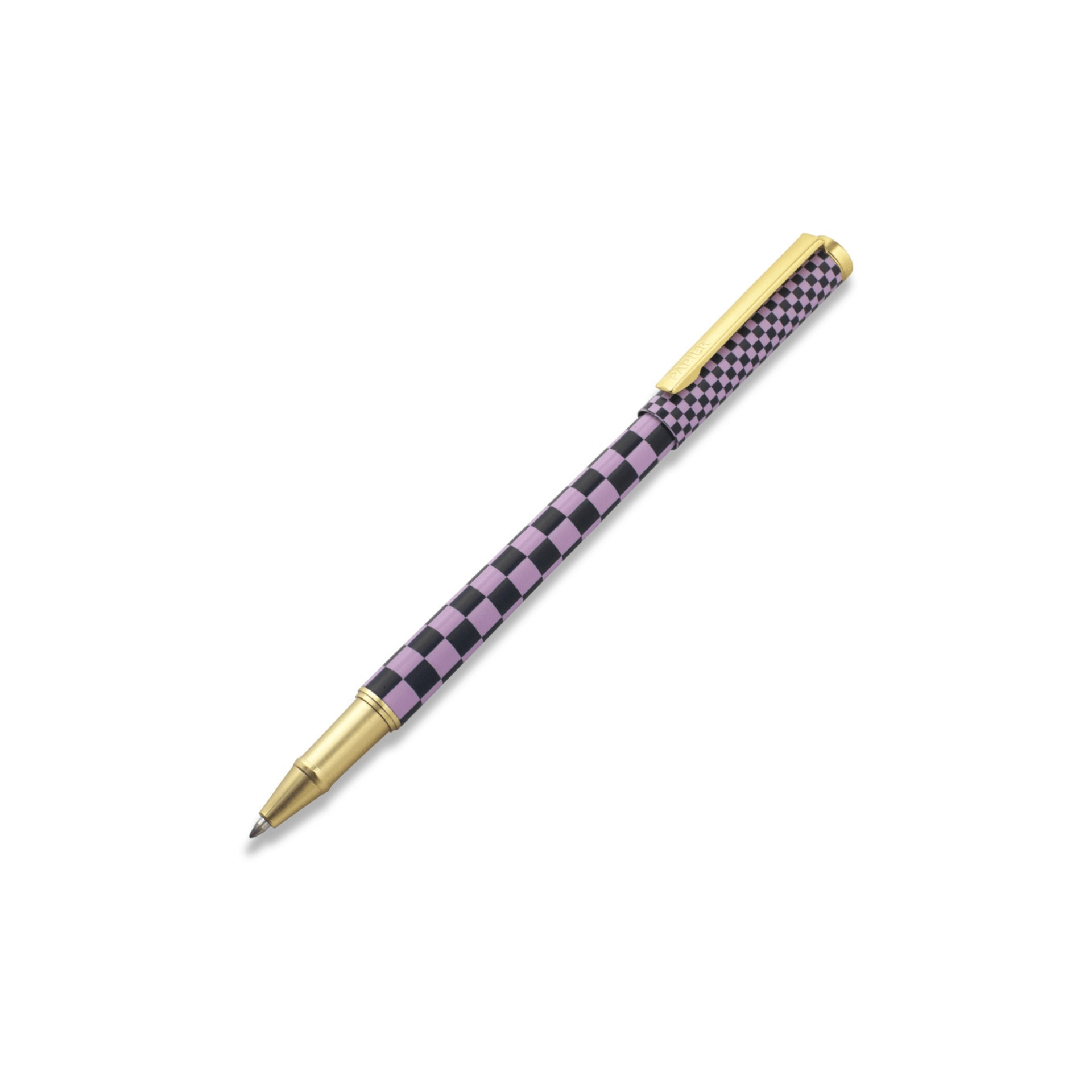 Papier Penne Checkboard Rollerball Purple