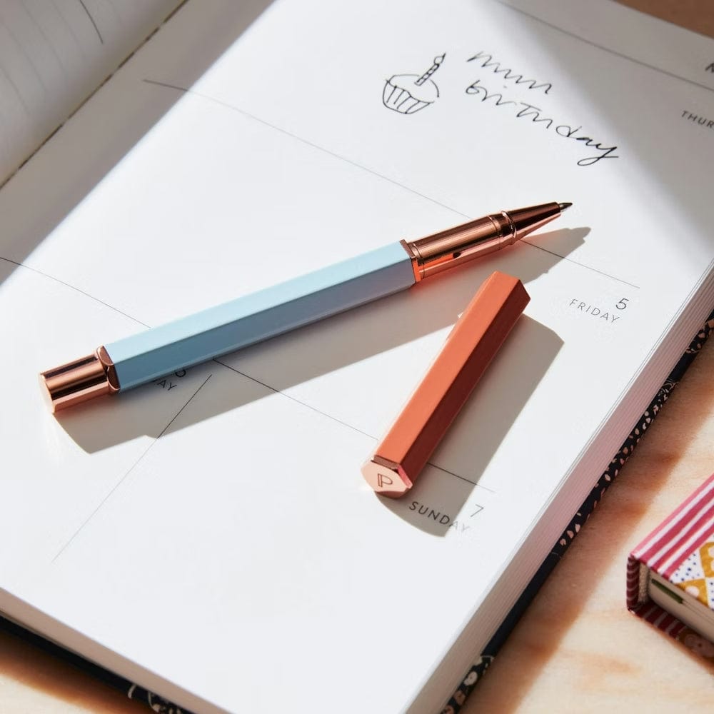 Papier Penne Classic Rollerball Terracotta & Blue
