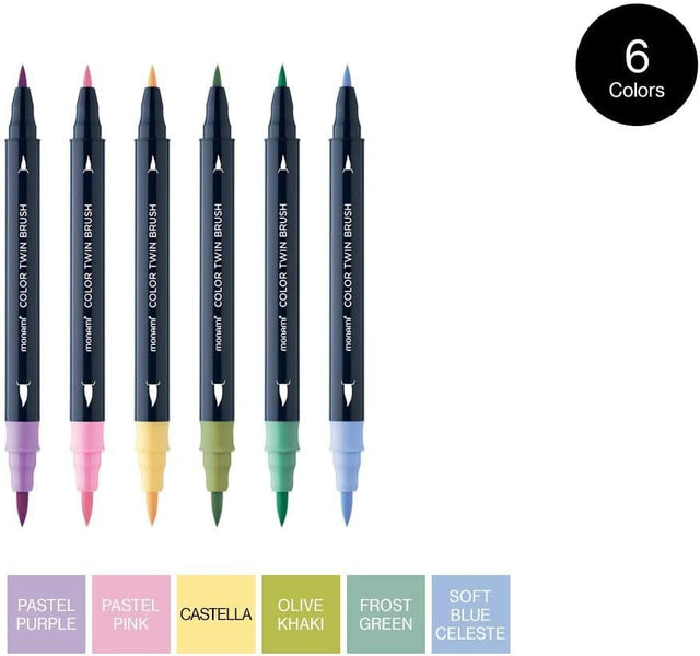 Monami Penne Color Twin Brush Pen Set - Dessert Pastel