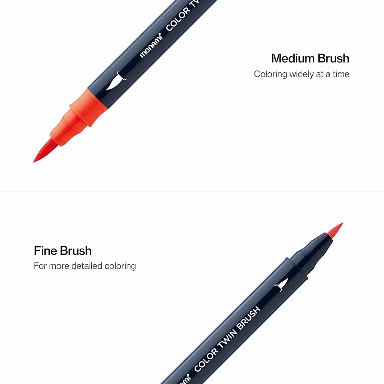 Monami Penne Color Twin Brush Pen Set - Flower