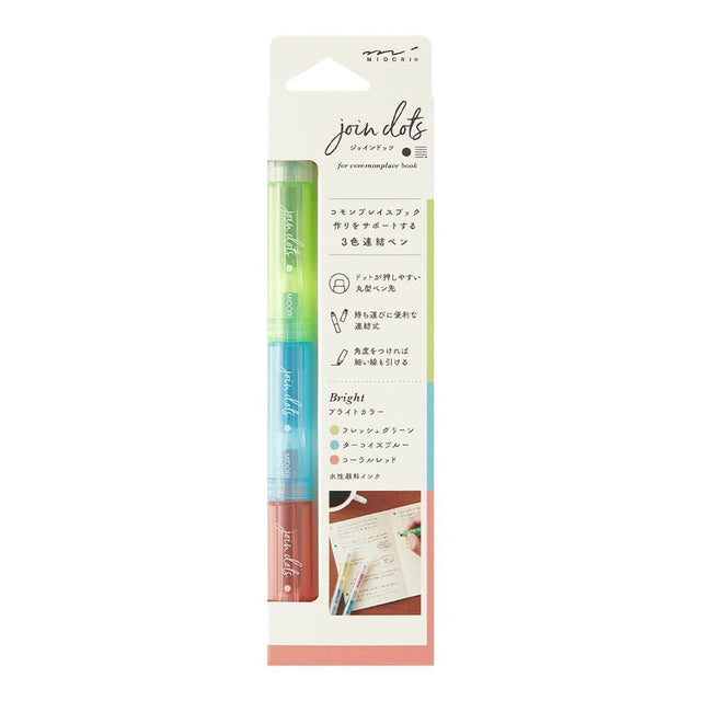 Midori Penne Connecting Pen Join Dots - Bright