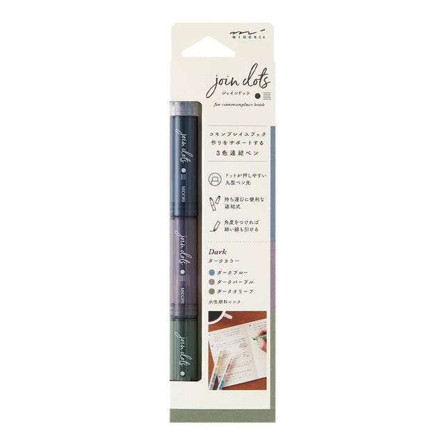 Midori Penne Connecting Pen Join Dots - Dark