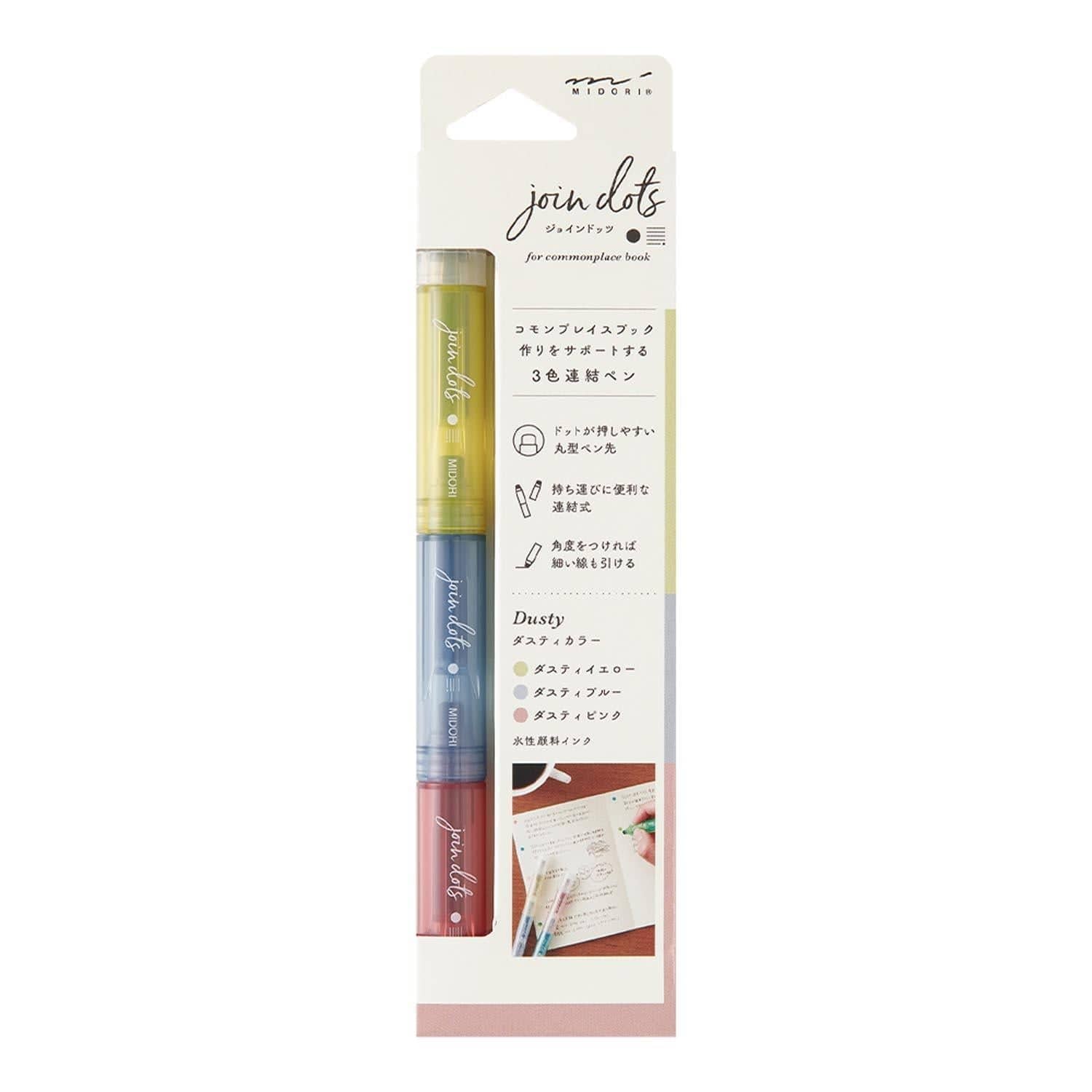 Midori Penne Connecting Pen Join Dots - Dusty