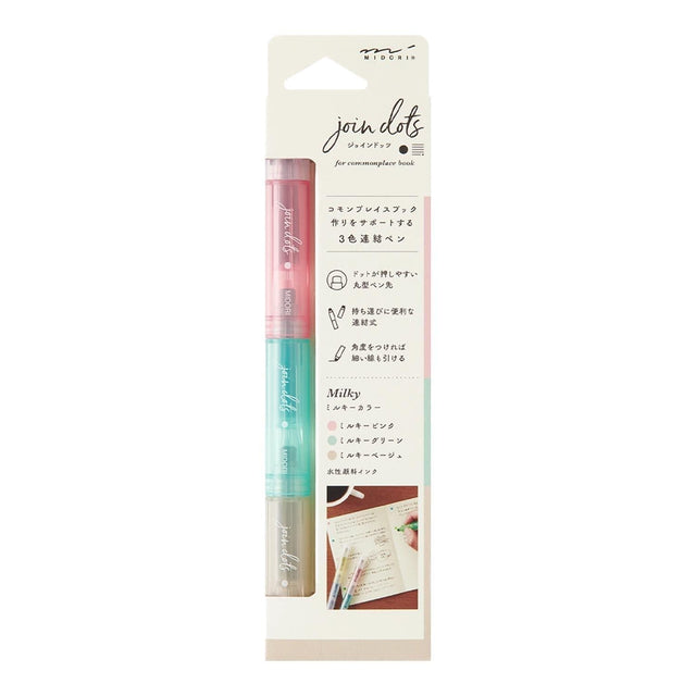 Midori Penne Connecting Pen Join Dots - Milky