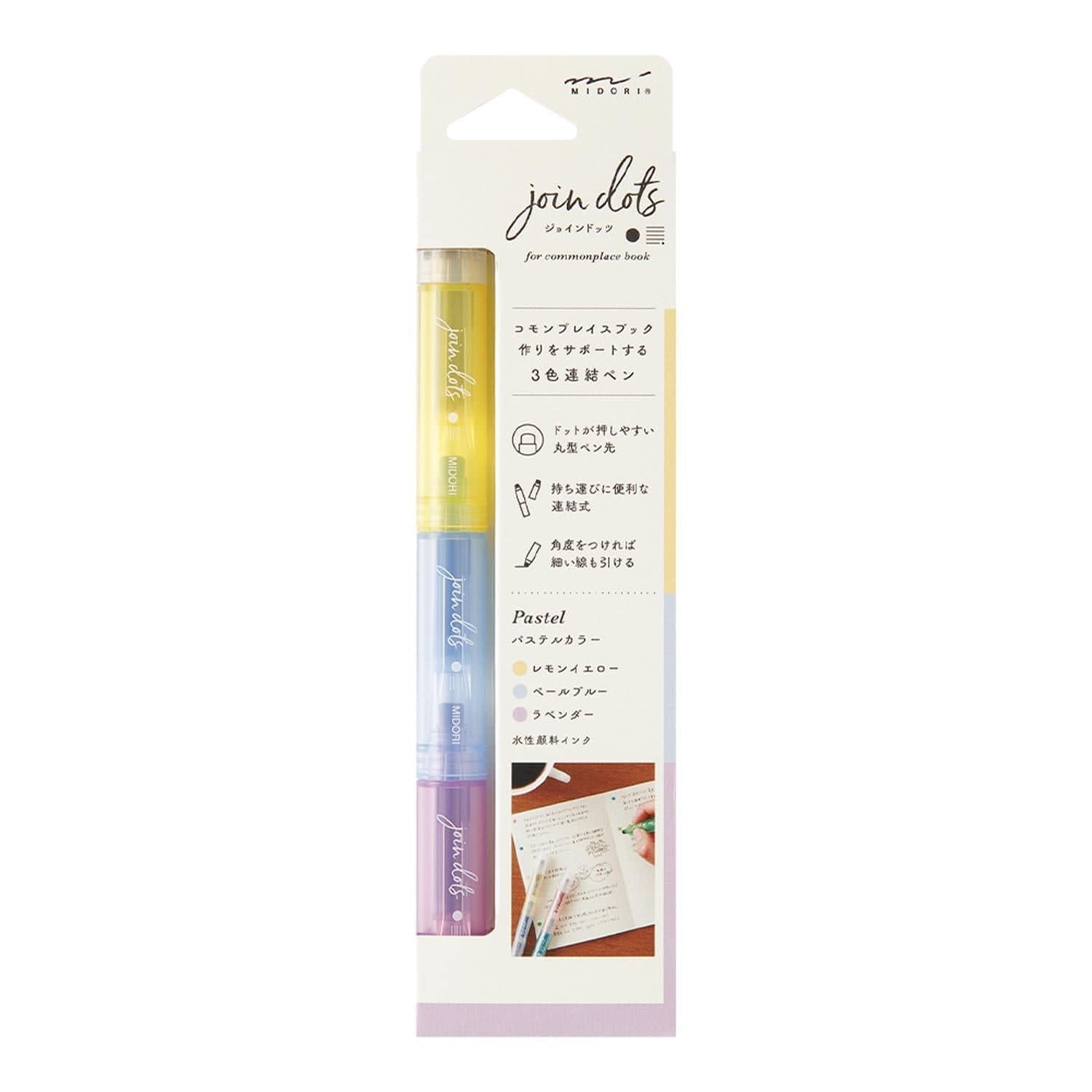 Midori Penne Connecting Pen Join Dots - Pastel