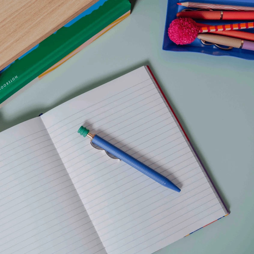 Papier Penne Color Blue Curve Ballpoint Pen